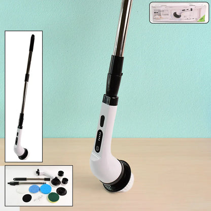 7-in-1 Electric Spin Scrubber Cleaning Brush with Extension Handle