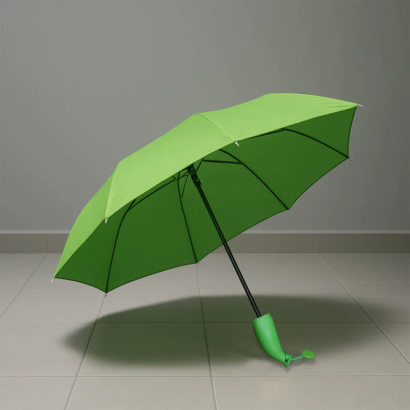 Green Stylish Banana Shaped Mini Foldable Umbrella
