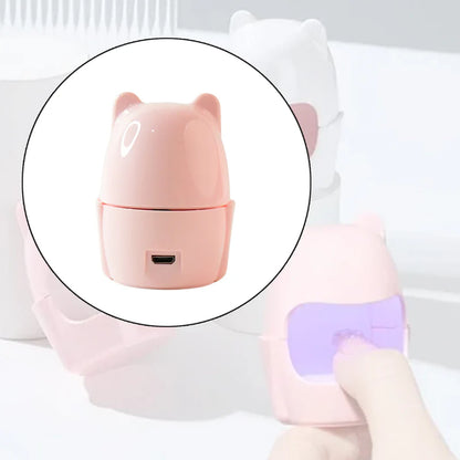 Mini LED Nail Dryer – USB Rechargeable Nail Polish Curing Lamp (1 Pc)