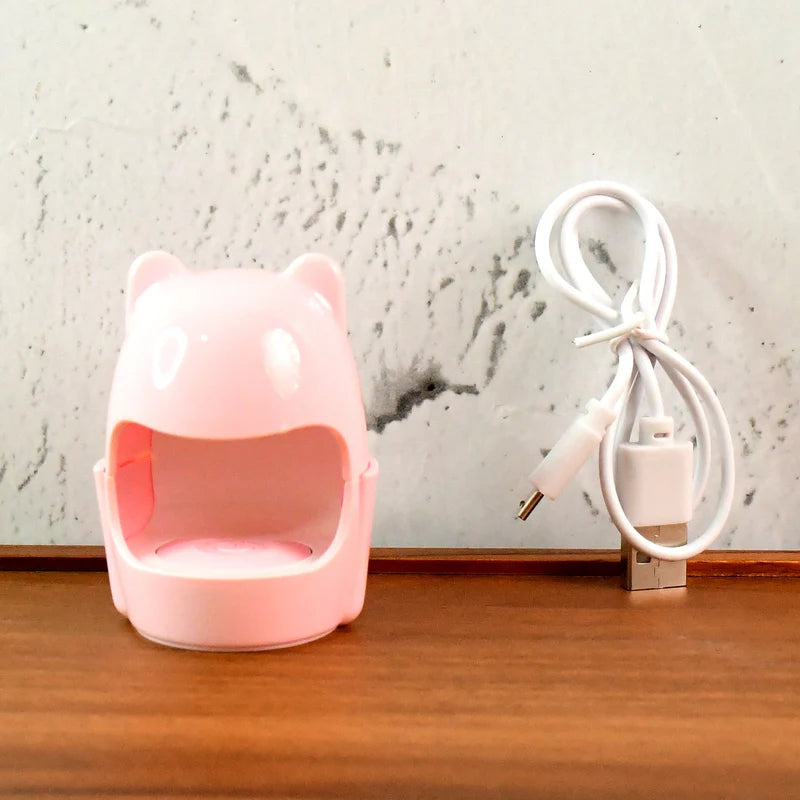 Mini LED Nail Dryer – USB Rechargeable Nail Polish Curing Lamp (1 Pc)