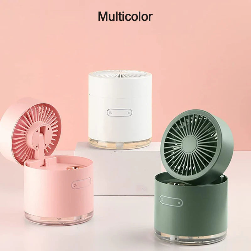 Mini Desktop Cooling Fan with Humidifier Spray
