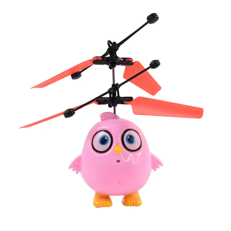 Electroplay Flying Bird RC Toy with LED & Remote Control – Pink Owl Design (1 Set)