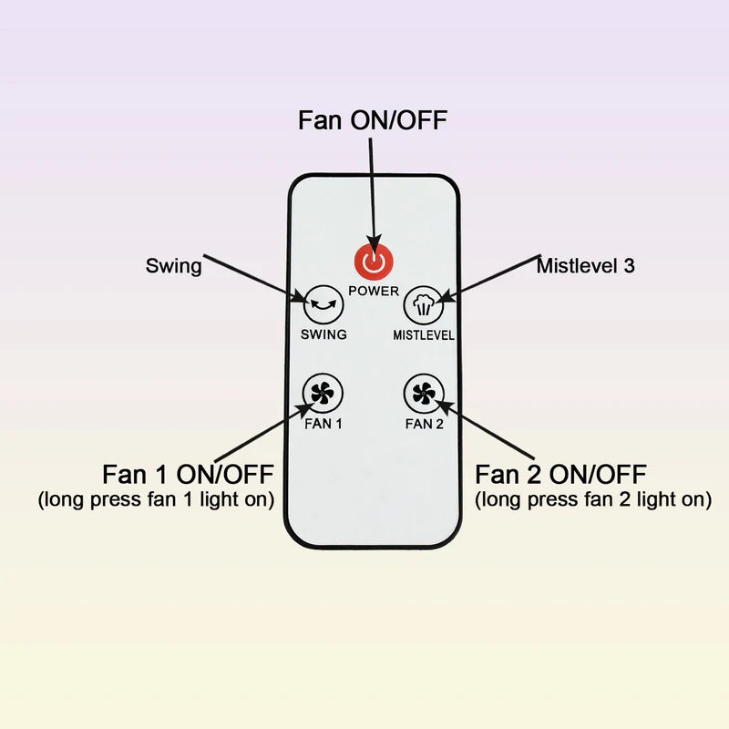 Electric Fan Desktop Double-Head Powerful Air Cooler (1 Pc / With Remote / Plug and Play)