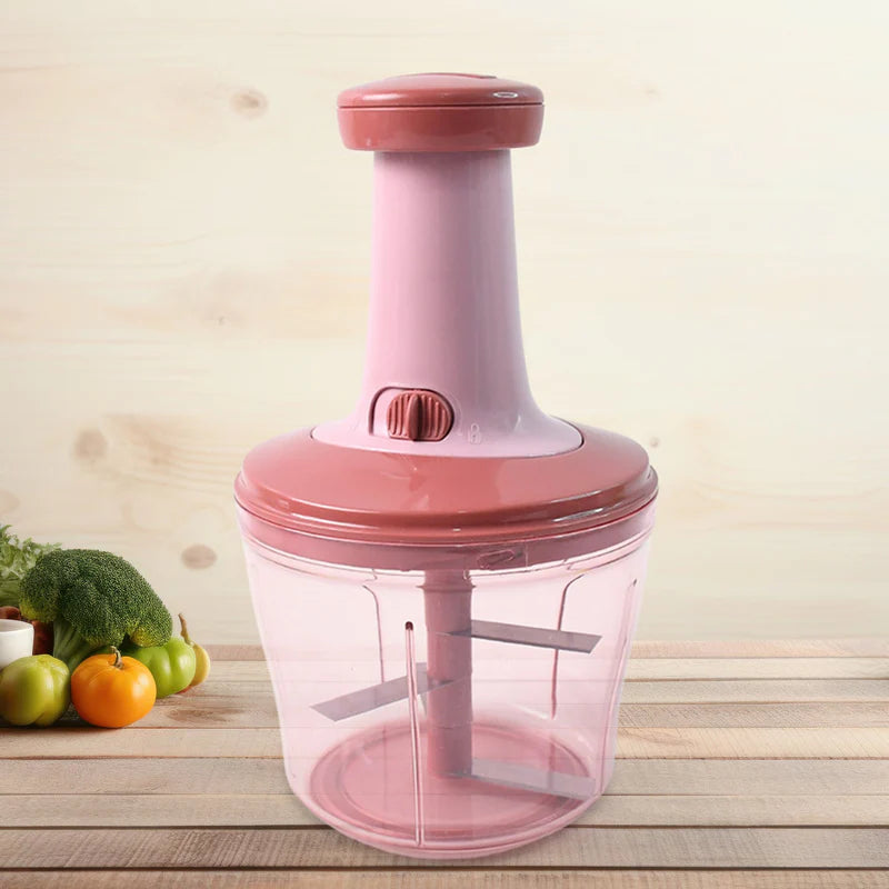 Apex Quba Push Chopper with Stainless Steel Blades (1000ml)