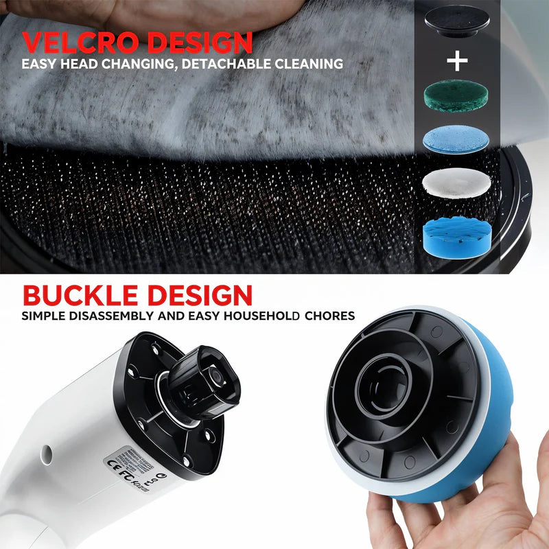 7-in-1 Electric Spin Scrubber Cleaning Brush with Extension Handle