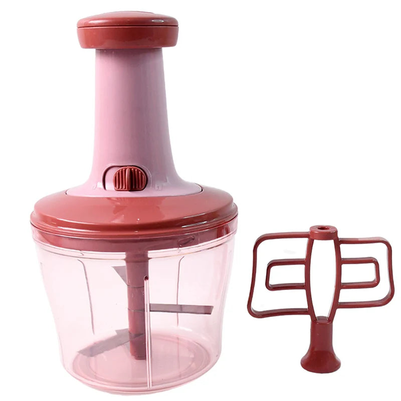 Apex Quba Push Chopper with Stainless Steel Blades (1000ml)