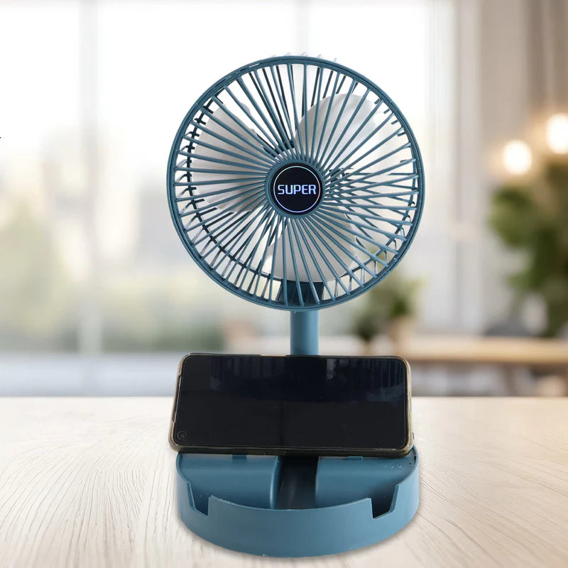 Adjustable Portable Desktop Fan - Telescopic Silent Personal Cooling for Office & Travel (Battery Not Include)