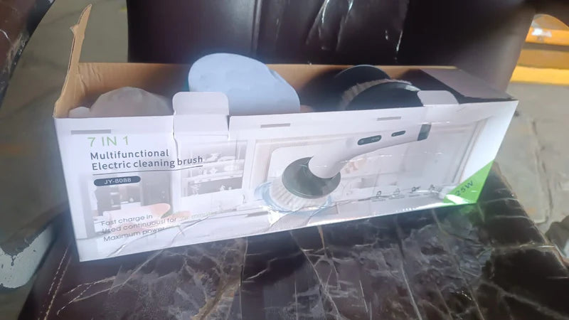 7-in-1 Electric Spin Scrubber Cleaning Brush with Extension Handle