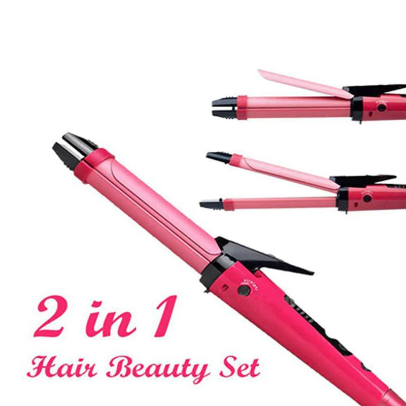 2 in 1 Hair Straightener and Curler Machine For Women | Curl & Straight Hair Iron, Hair accessories