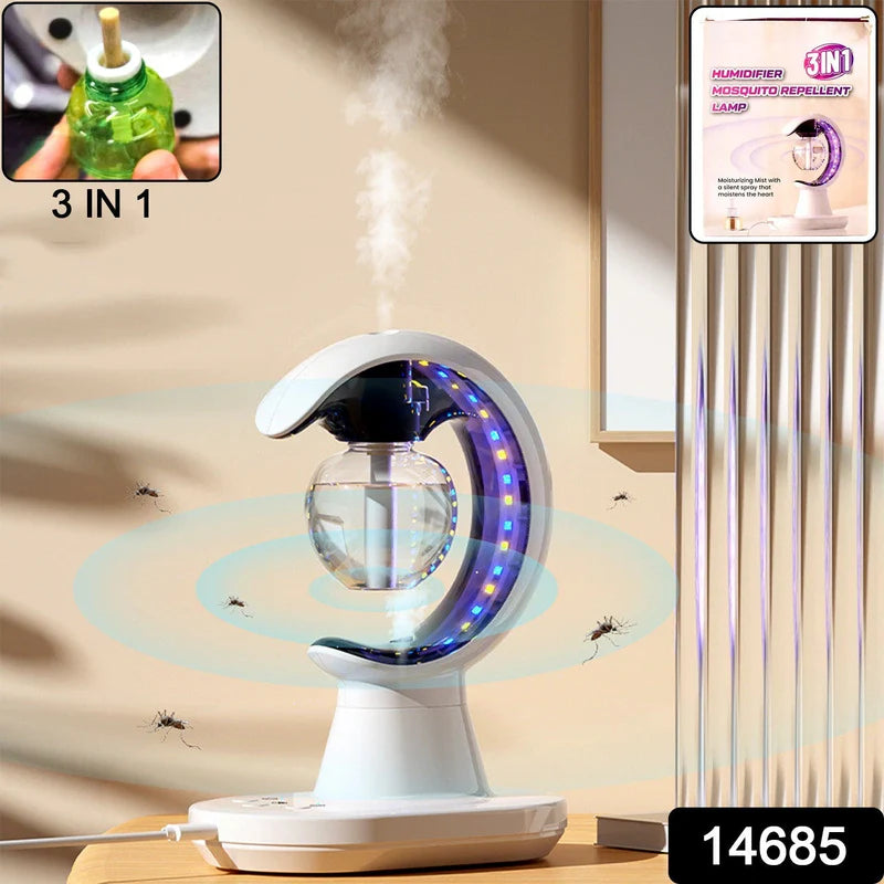 3-in-1 LED Lamp with Humidifier and Mosquito Repellent (1 Pc)