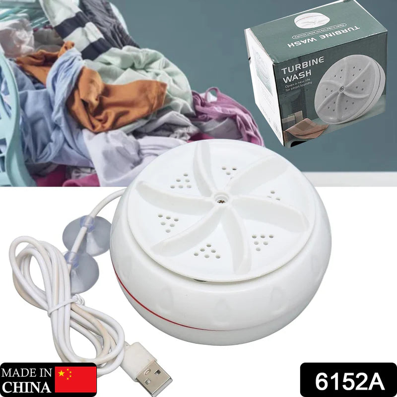 Mini Turbo Washing Machine – Portable USB-Powered Washer for Home, Camping, College & Small Spaces