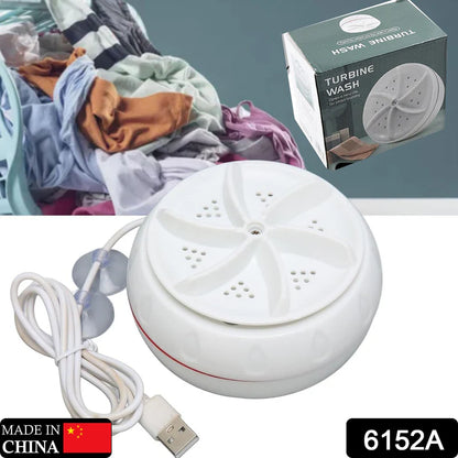 Mini Turbo Washing Machine – Portable USB-Powered Washer for Home, Camping, College & Small Spaces