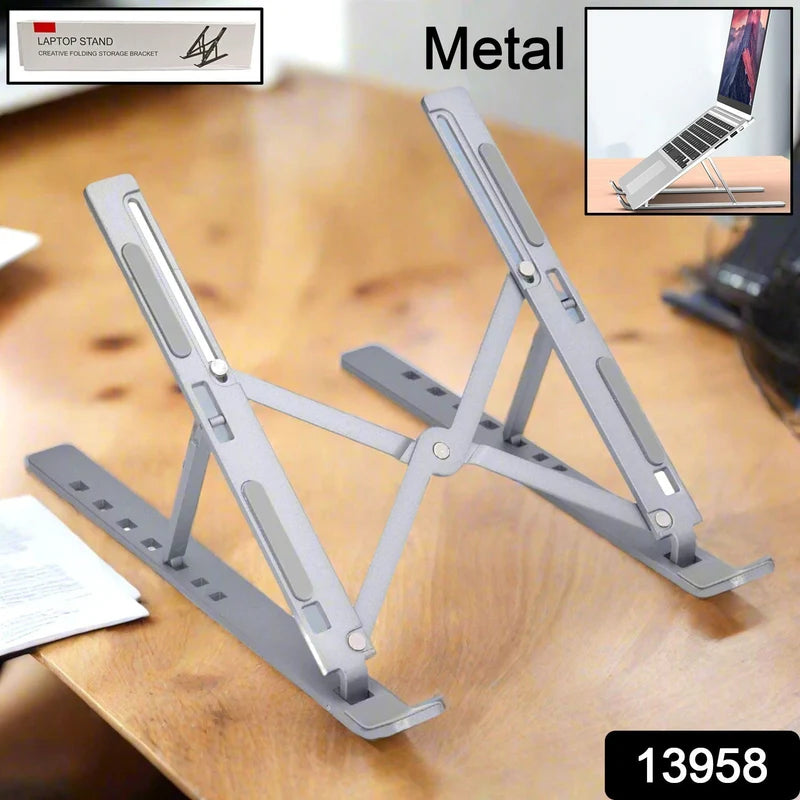 Metal Portable Laptop Stand, with 7 Adjustable Angles