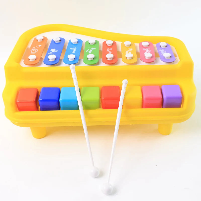 Multi-Function Baby Musical Toy Piano with Xylophone (1 Pc)